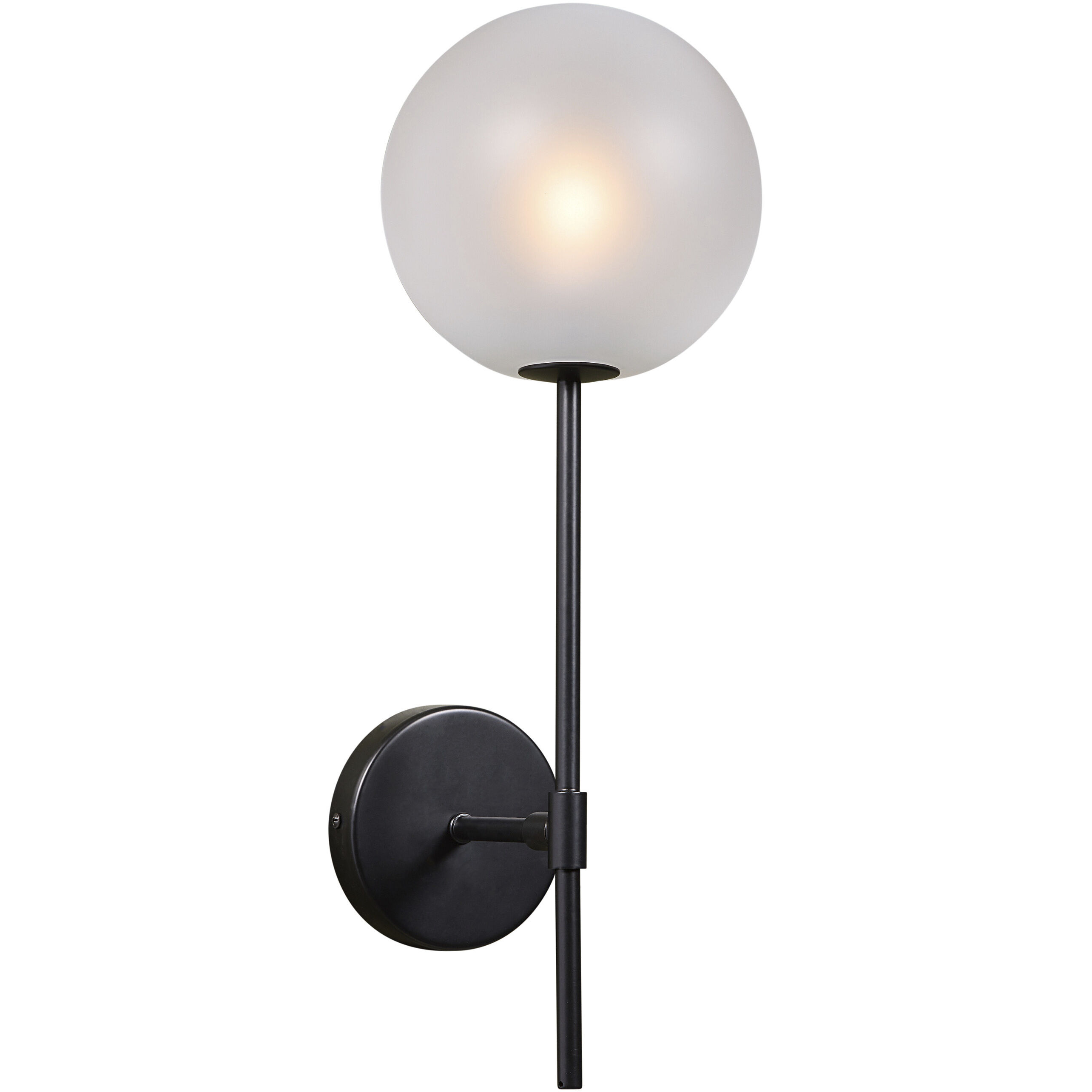 Izora LED 7 inch Black / Frosted Sconce Wall Light